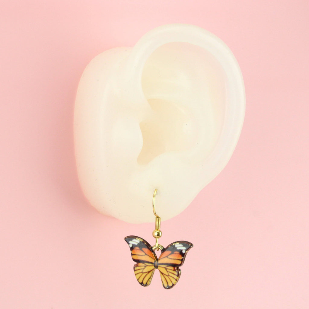 Autumnal Butterfly Earrings - Sour Cherry