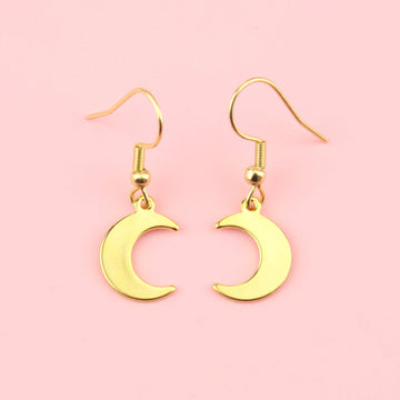 Luna Moon Earrings (Gold Plated) - Sour Cherry