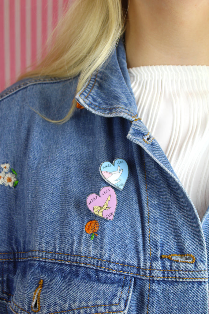 Furry Legs Club Pin - Sour Cherry