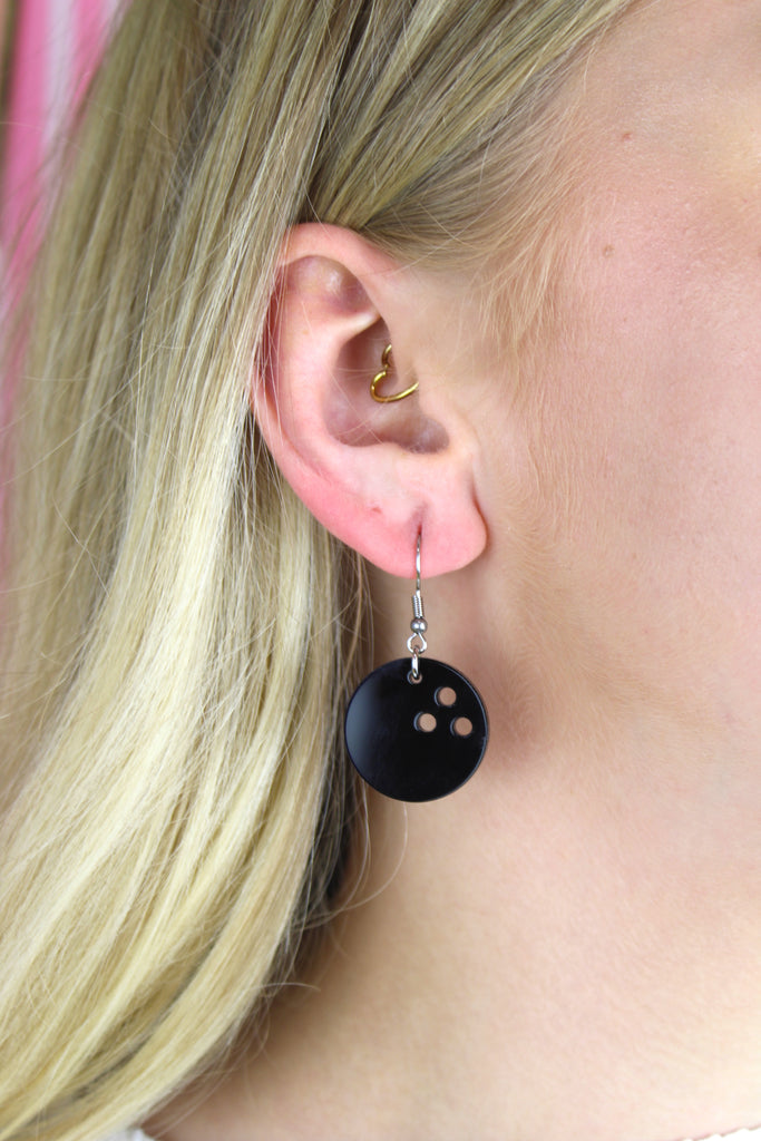 Bowling Earrings - Sour Cherry