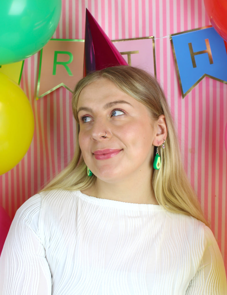 Avocado Earrings - Sour Cherry