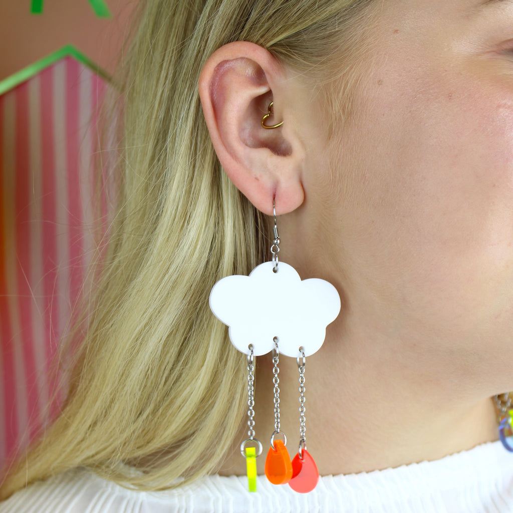 UV Acid Rain Earrings - Sour Cherry