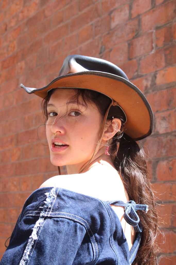 Mini Pink Cowboy Boot Huggie Hoop Earrings - Sour Cherry