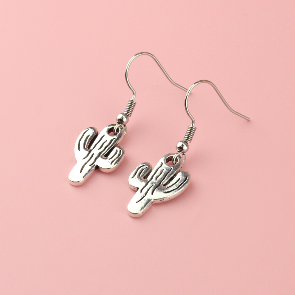 Just Deserts Cactus Earrings - Sour Cherry