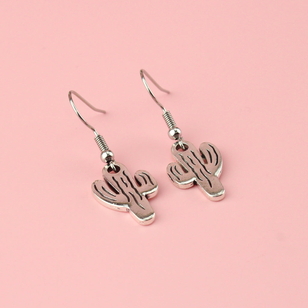 Just Deserts Cactus Earrings - Sour Cherry