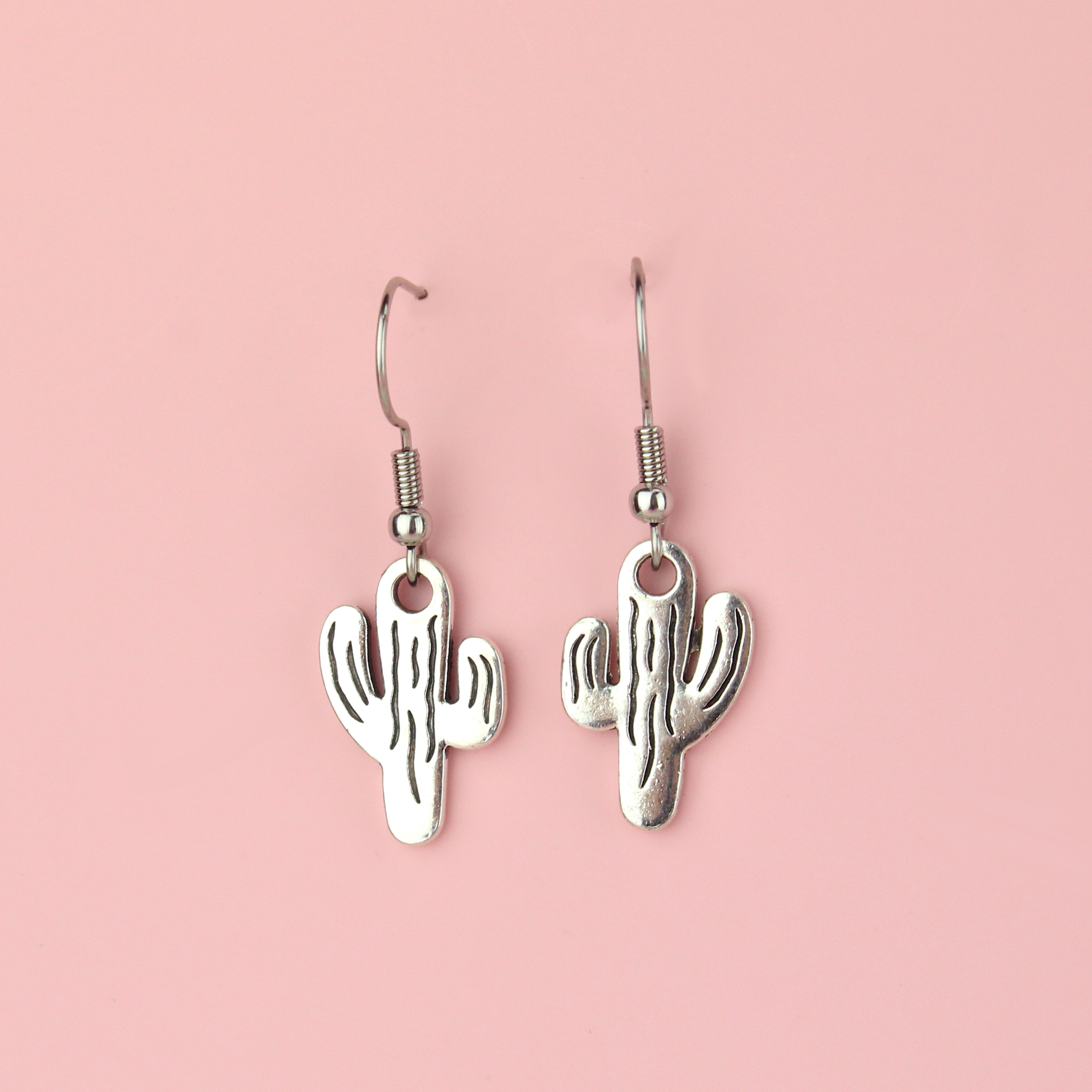 Just Deserts Cactus Earrings Sour Cherry
