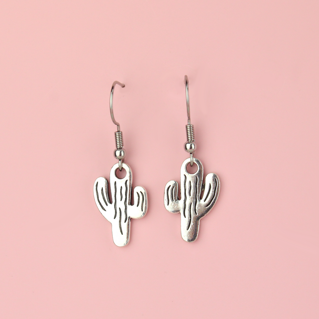 Just Deserts Cactus Earrings - Sour Cherry