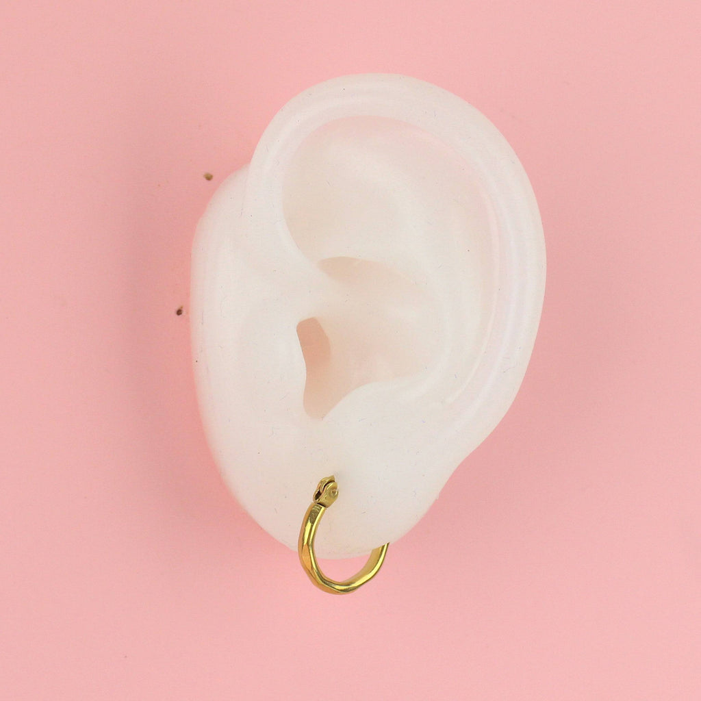 Diamond Cut Hoop Earrings (Gold Plated) - Sour Cherry