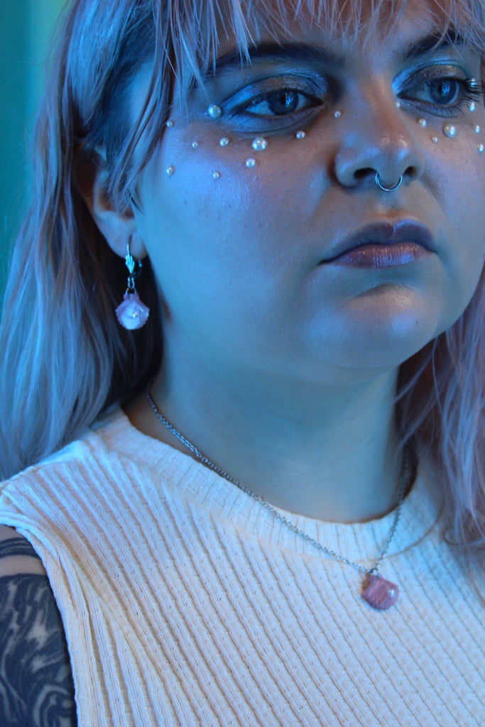 Abalone Shell Earrings - Sour Cherry