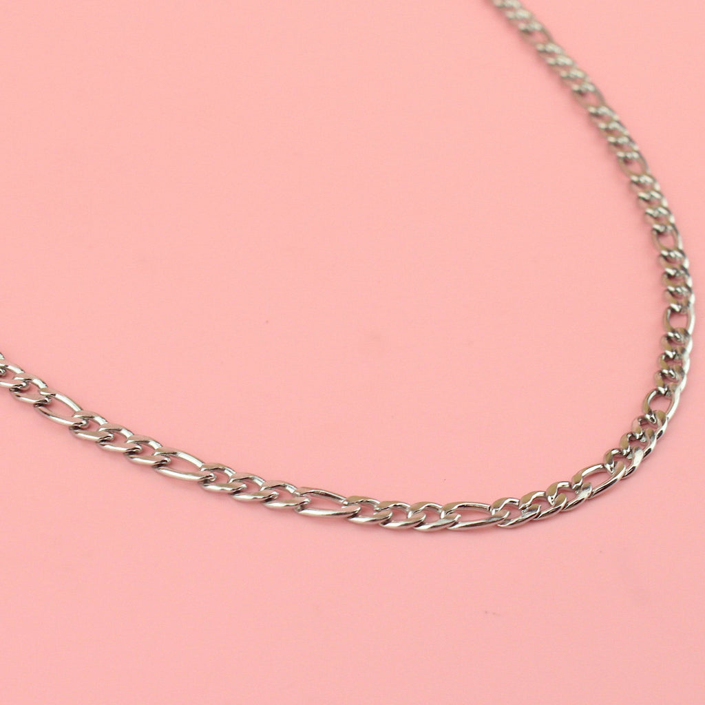 20 Inch Figaro Chain Necklace (Stainless Steel) - Sour Cherry