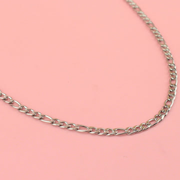 20 Inch Figaro Chain Necklace (Stainless Steel) - Sour Cherry
