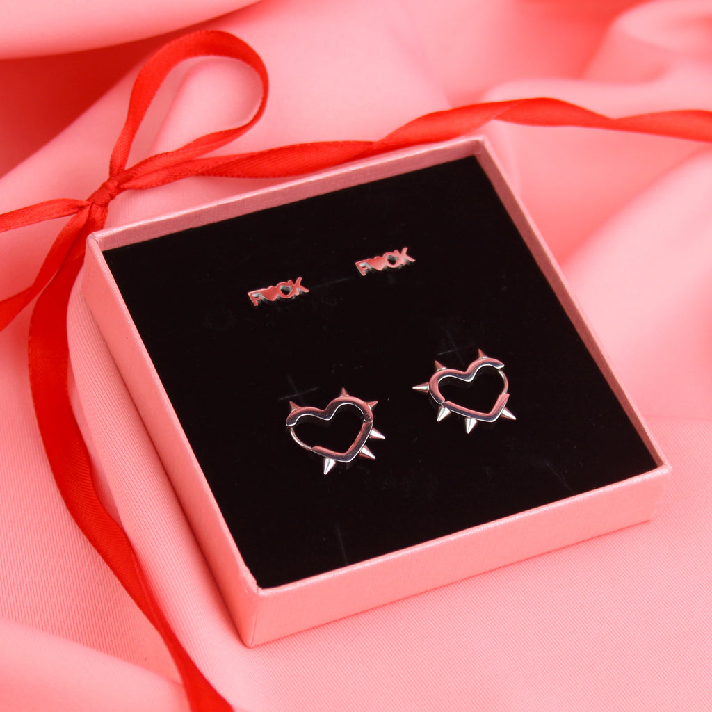 Sweary Punk Earrings Gift Set - Sour Cherry