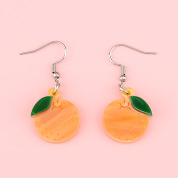 Peel The Love Orange Earrings - Sour Cherry