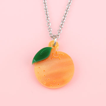 Peel The Love Orange Pendant Necklace - Sour Cherry