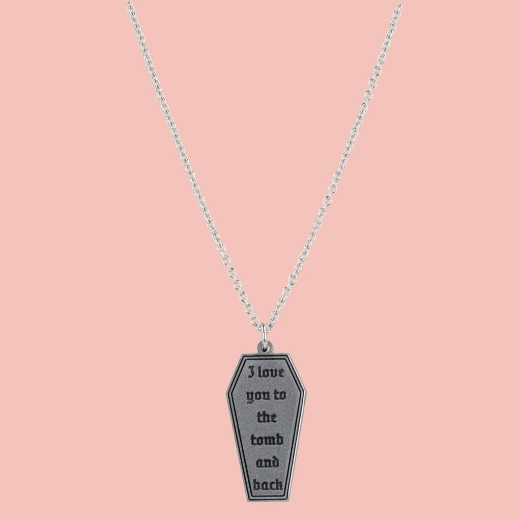 I Love You To The Tomb And Back Necklace - Sour Cherry