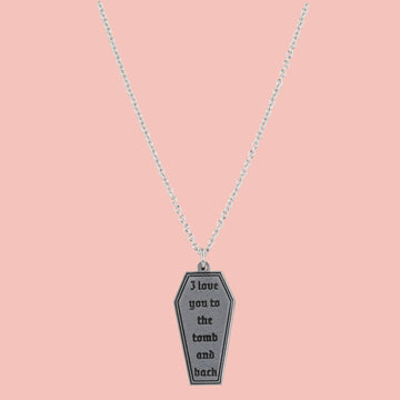I Love You To The Tomb And Back Necklace - Sour Cherry