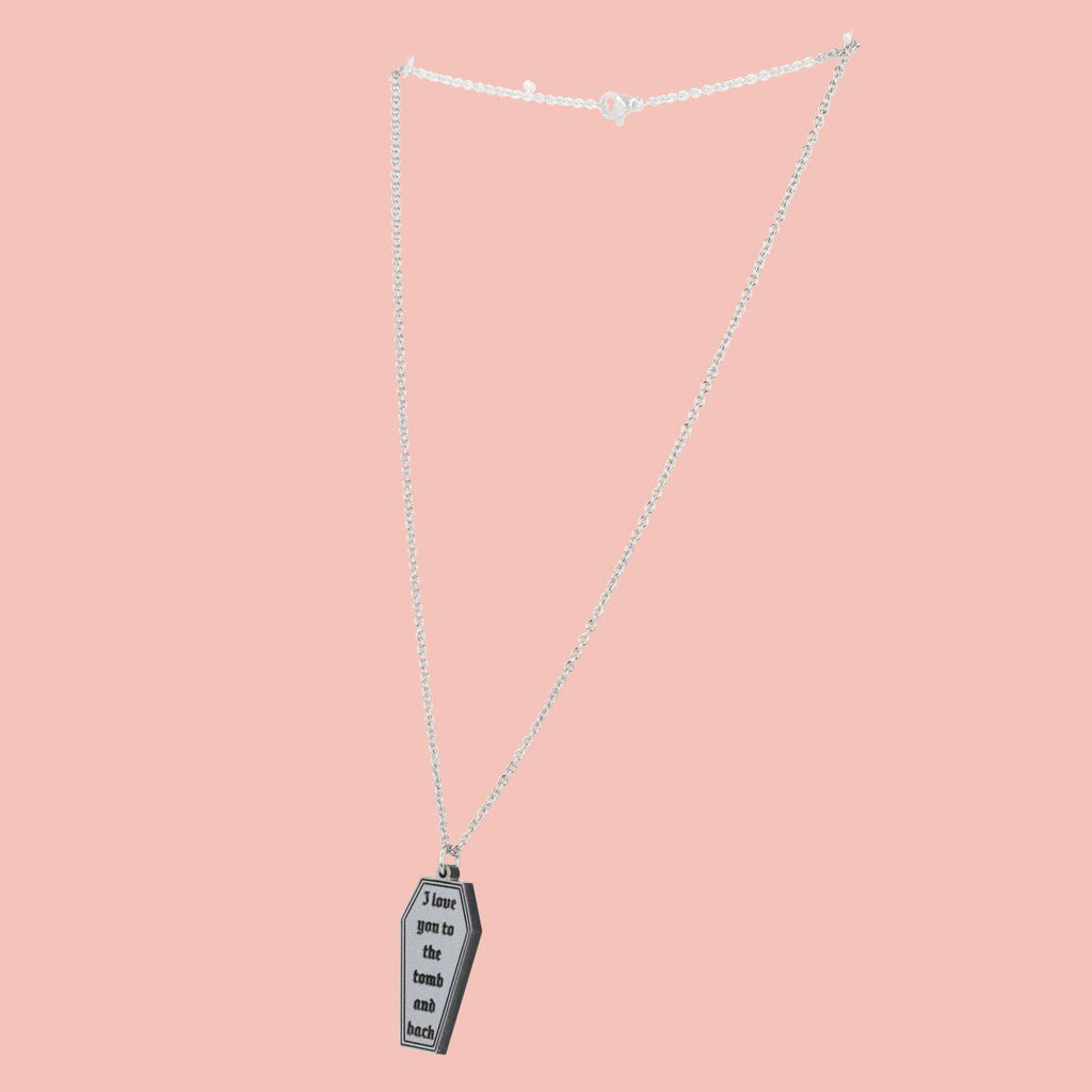 I Love You To The Tomb And Back Necklace - Sour Cherry