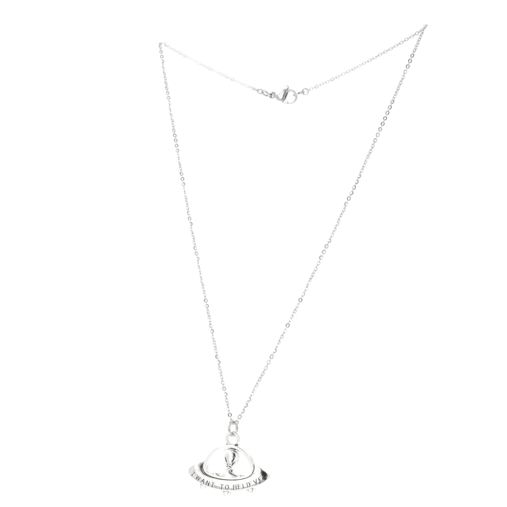 I Want To Believe UFO Necklace - Sour Cherry