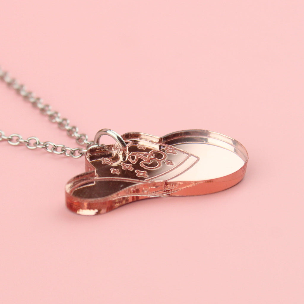 Let's Go Girls Rose Gold Cowgirl Hat Necklace - Sour Cherry