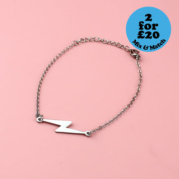 Lightning Bolt Bracelet - Sour Cherry