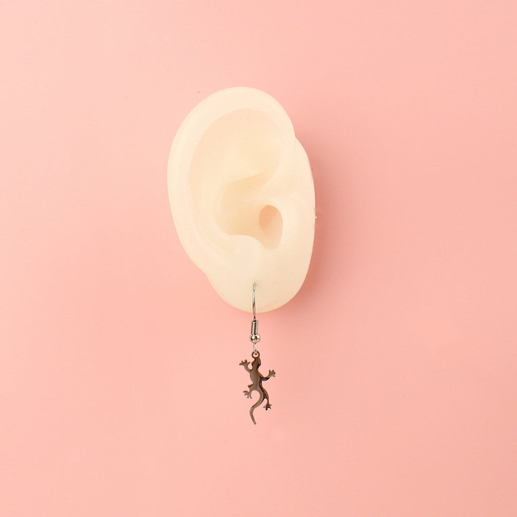 Ear showing Lizard Earrings
