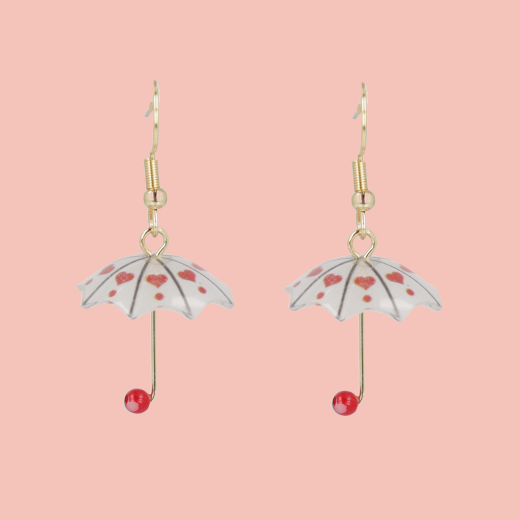 Shower You With Love Earrings - Sour Cherry