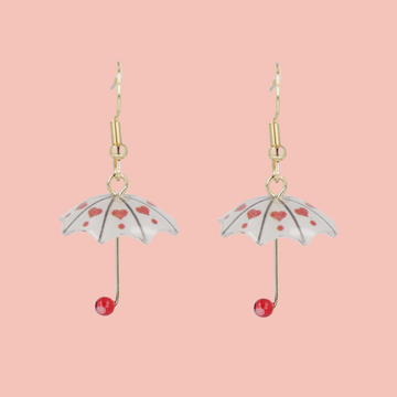 Shower You With Love Earrings - Sour Cherry