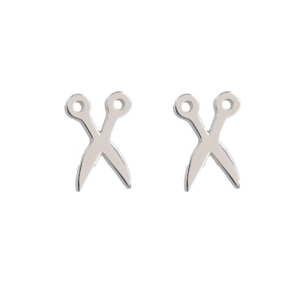 Cut It Out Scissor Stud Earrings - Sour Cherry
