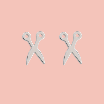 Cut It Out Scissor Stud Earrings - Sour Cherry