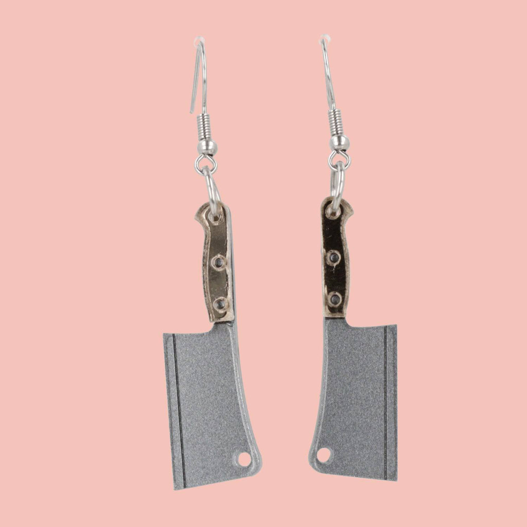 Meat Cleaver Earrings - Sour Cherry