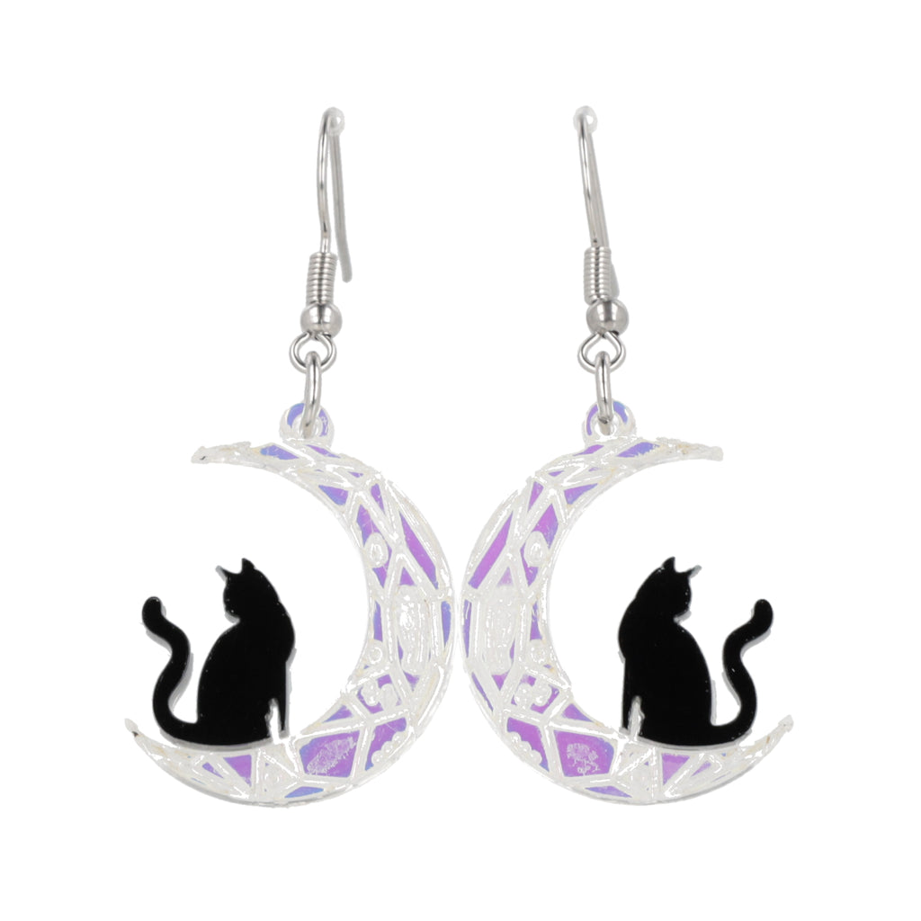 Meow Moon Earrings - Sour Cherry