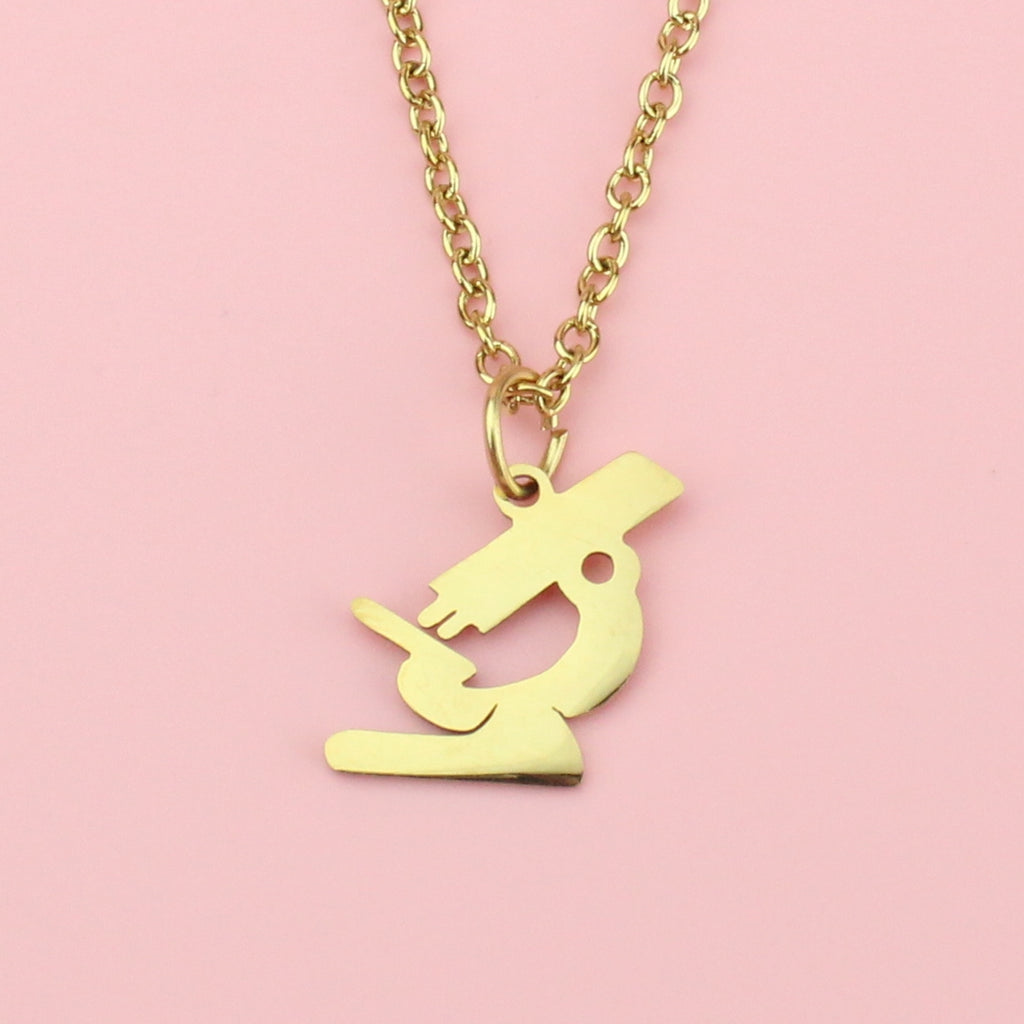 Microscope Necklace (Gold Plated) - Sour Cherry