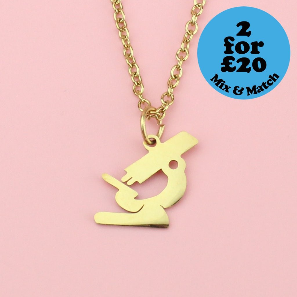 Microscope Necklace (Gold Plated) - Sour Cherry