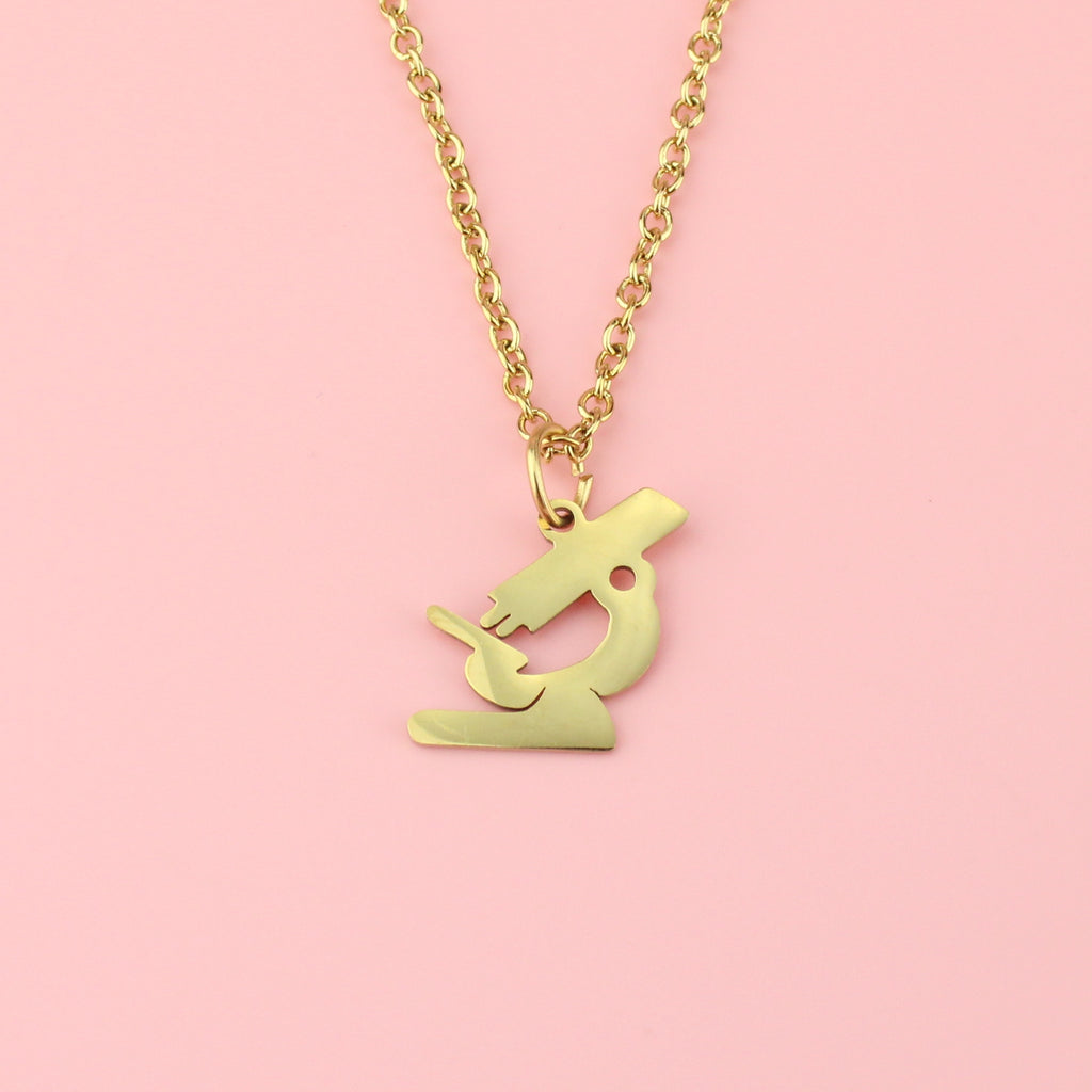 Microscope Necklace (Gold Plated) - Sour Cherry