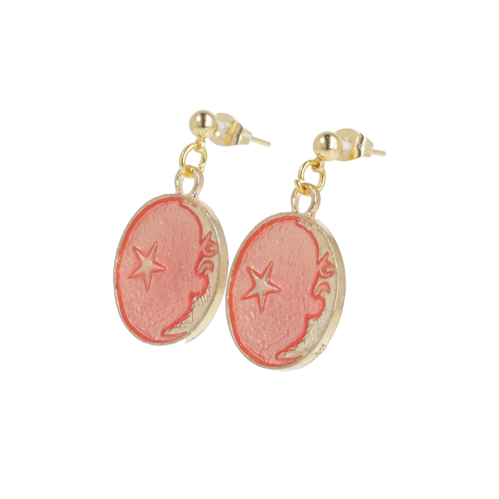Once In A Pink Moon Earrings - Sour Cherry