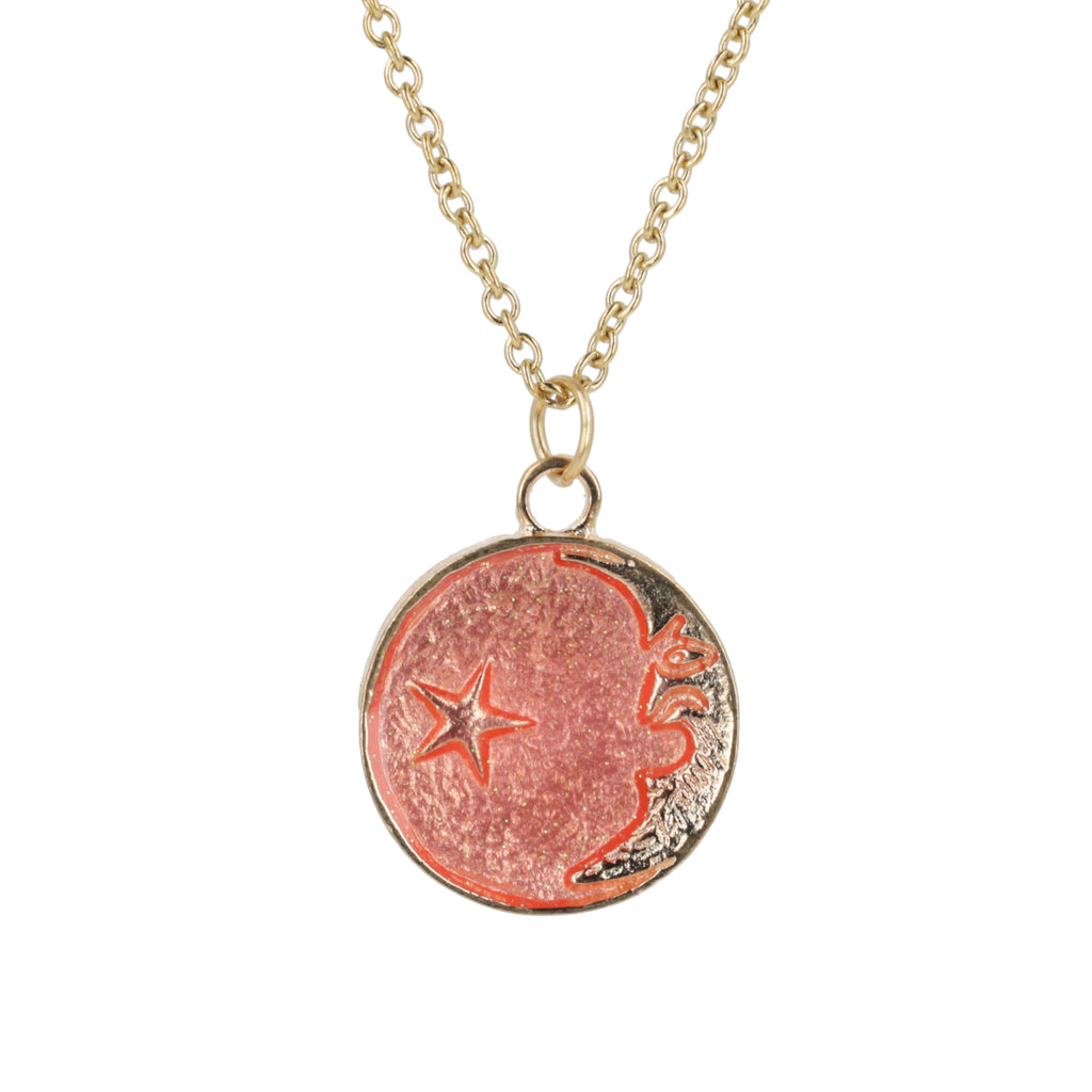 Once In A Pink Moon Necklace - Sour Cherry