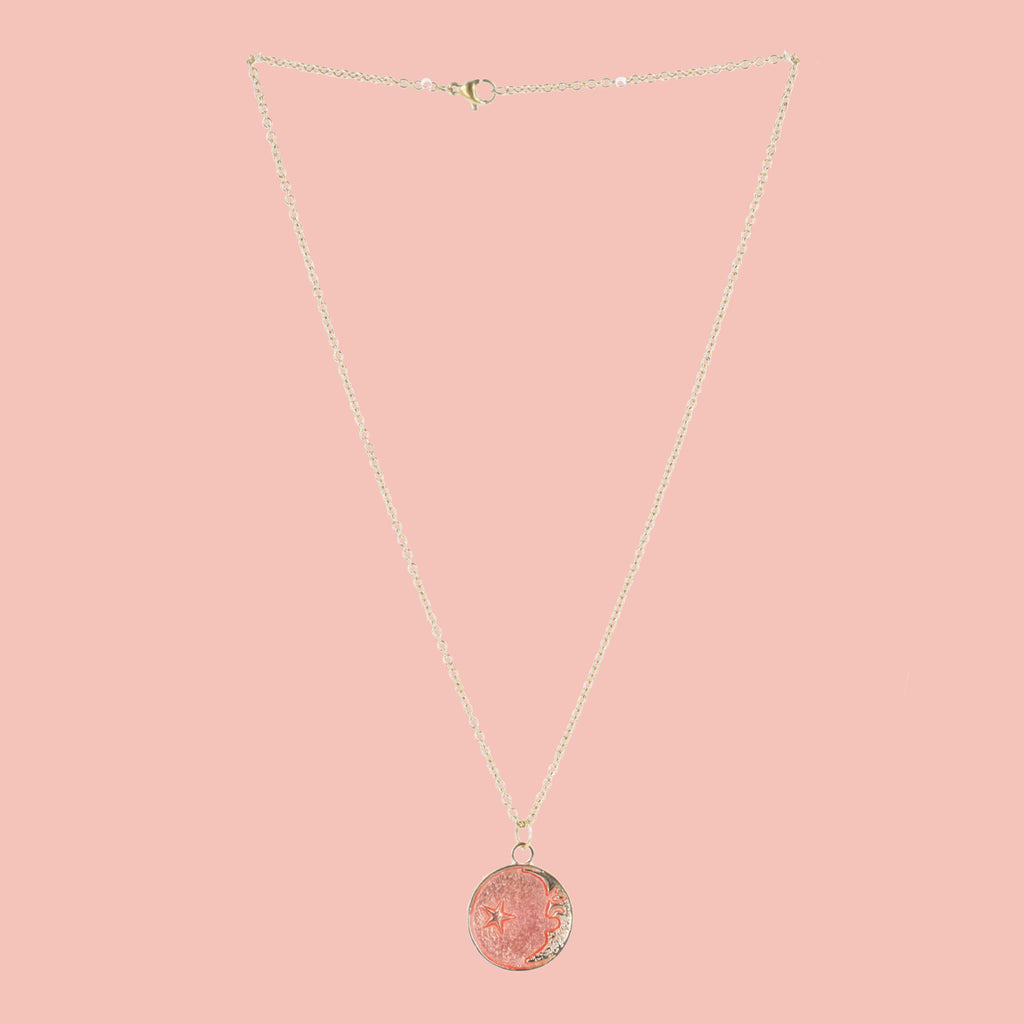 Once In A Pink Moon Necklace - Sour Cherry