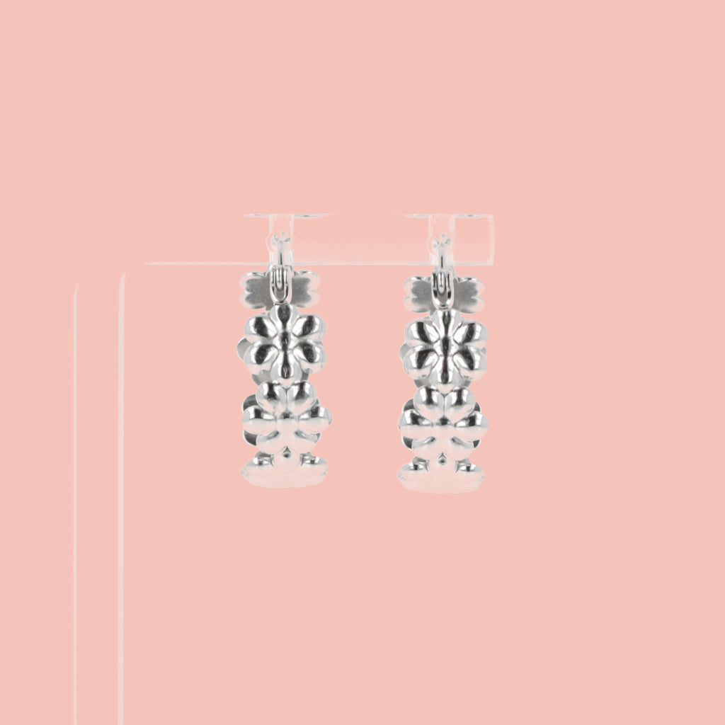 Oopsie Daisy Hoop Earrings - Sour Cherry