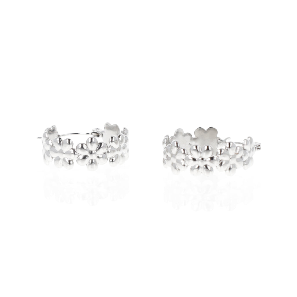 Oopsie Daisy Hoop Earrings - Sour Cherry