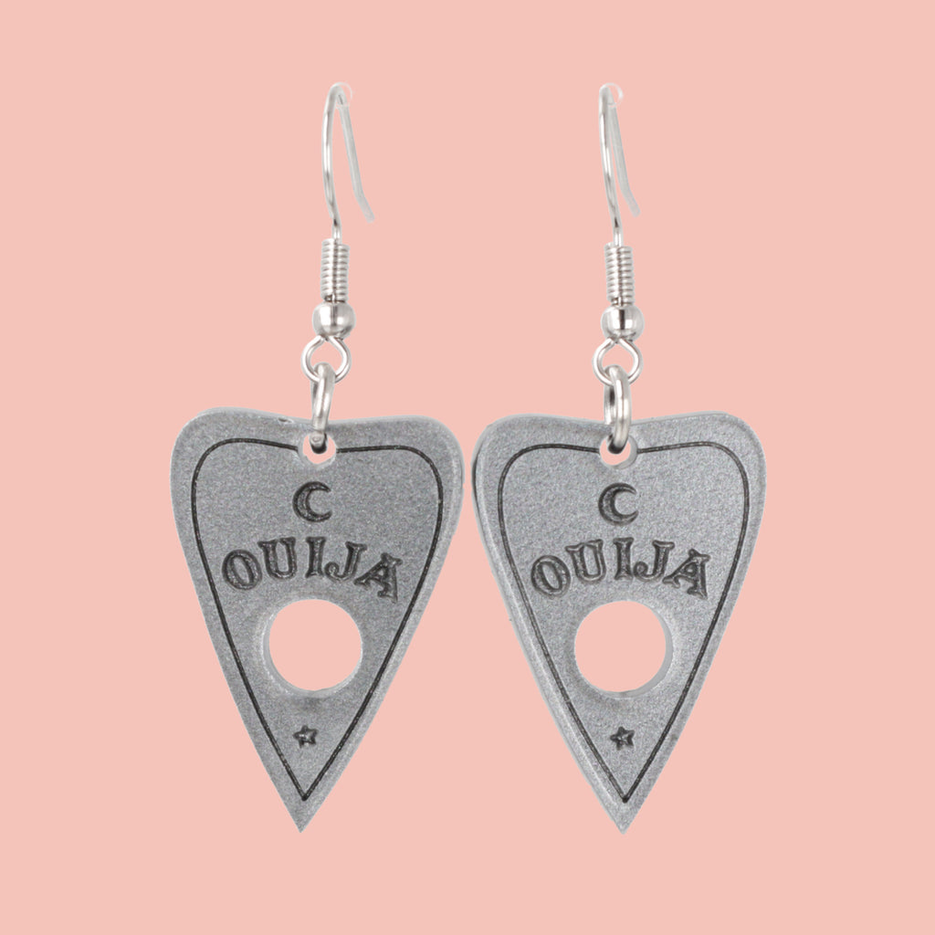 Ouija Planchette Earrings - Sour Cherry
