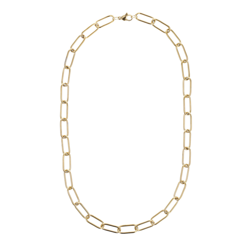 Oval Link Chain Necklace (Gold Plated) - Sour Cherry