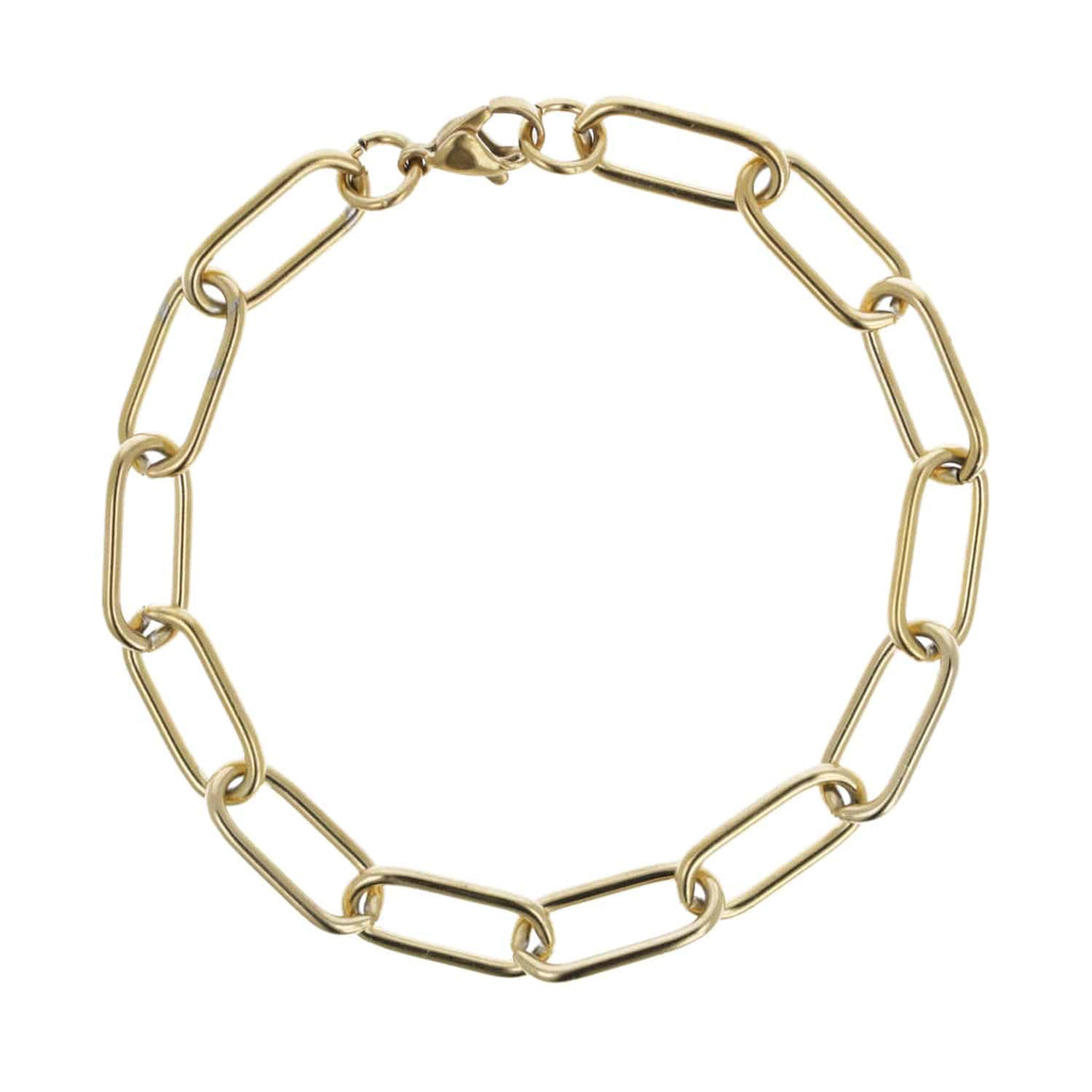 Oval Chain Bracelet (Gold Plated) - Sour Cherry
