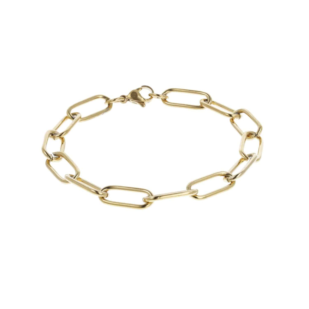 Oval Chain Bracelet (Gold Plated) - Sour Cherry
