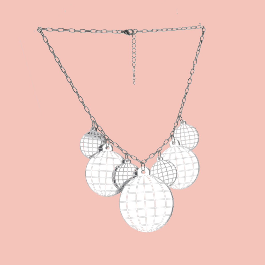 Party Like It's 1999 Disco Necklace - Sour Cherry