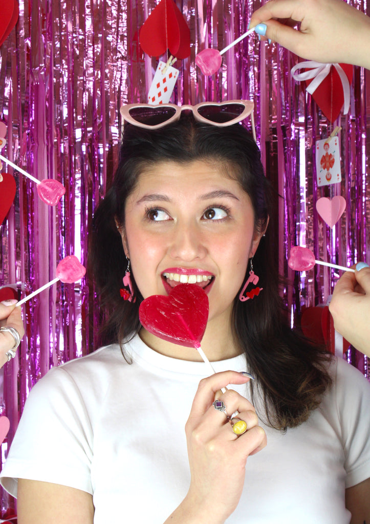 Pin Love With You Earrings (Pink) - Sour Cherry