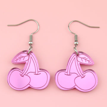 Pink Cherry Dream Earrings - Sour Cherry