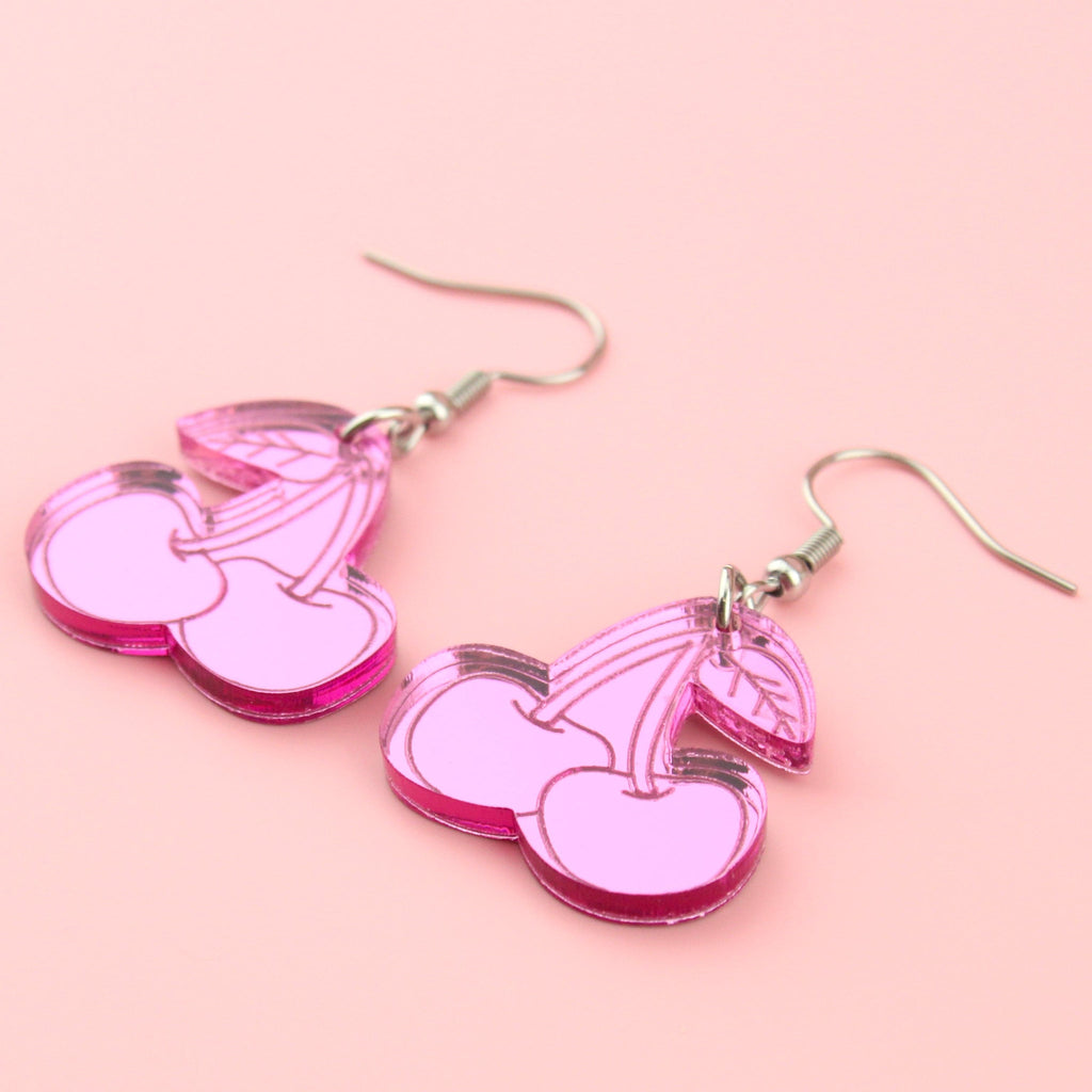 Pink Cherry Dream Earrings - Sour Cherry