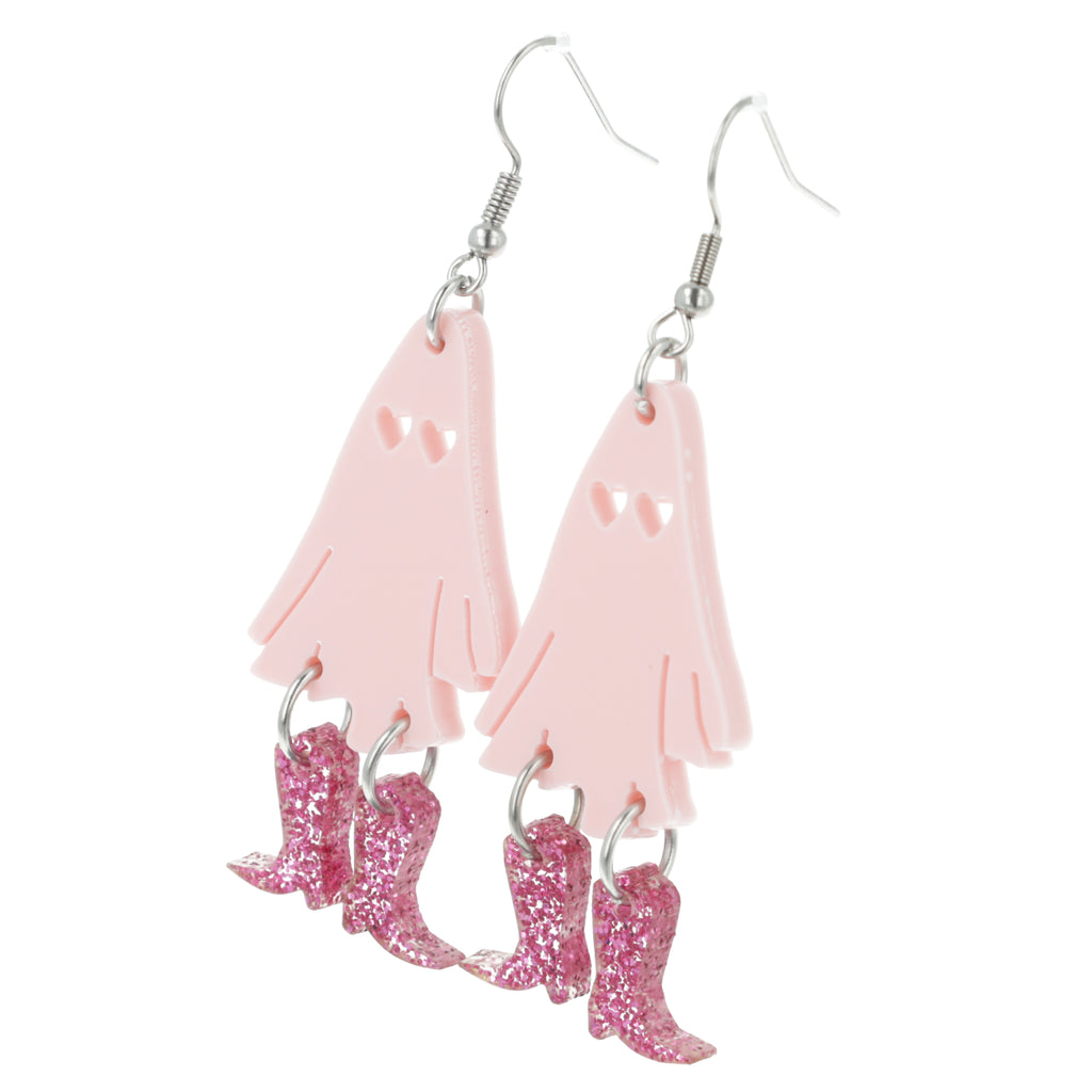 Pink Let's Go Ghouls Earrings - Sour Cherry