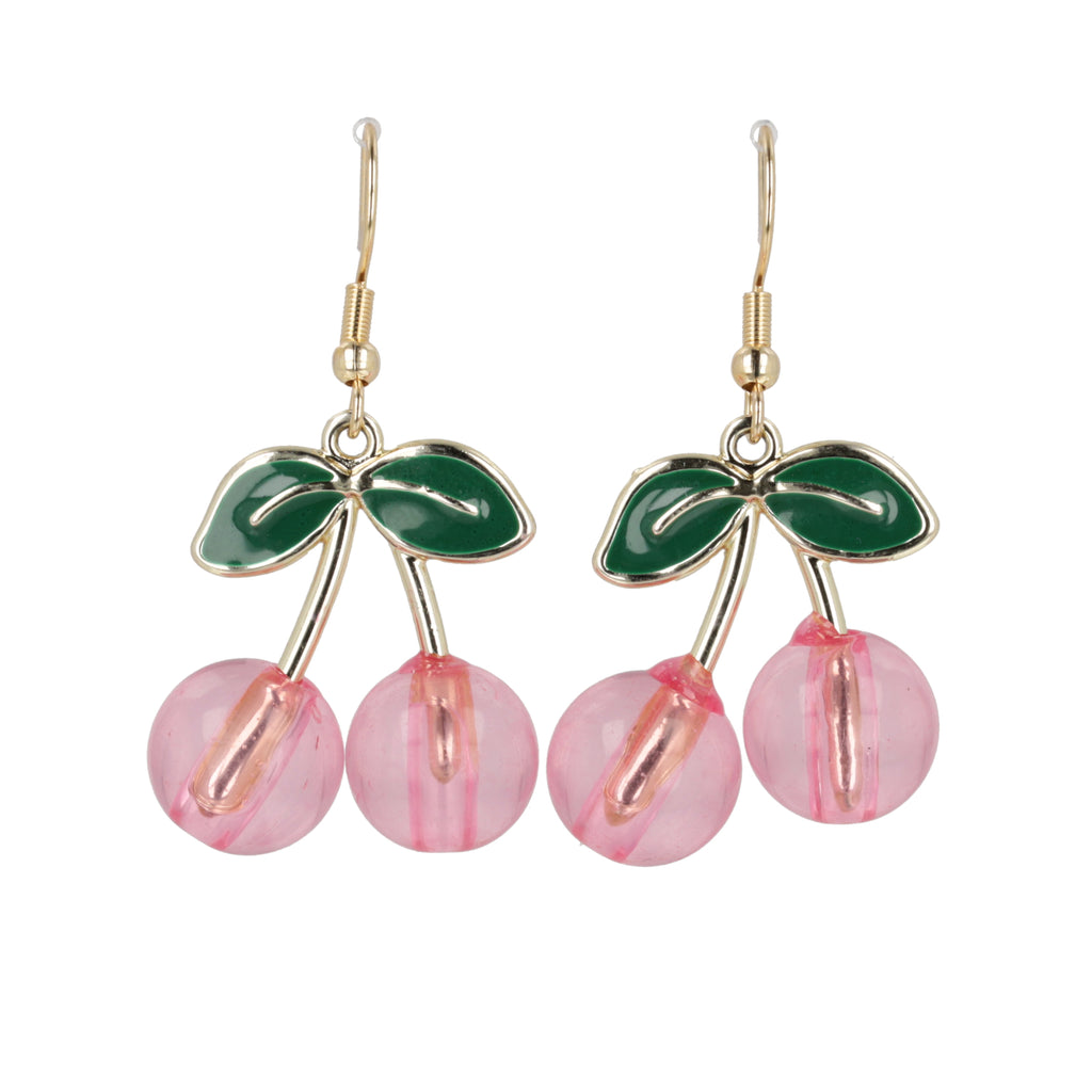Pink Perfection Cherry Earrings - Sour Cherry