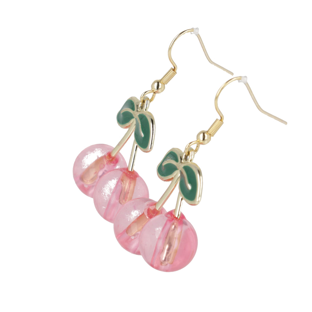 Pink Perfection Cherry Earrings - Sour Cherry